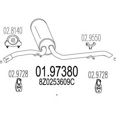 MTS 01.97380 End Silencer